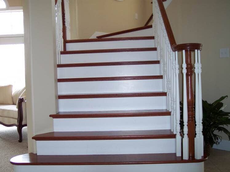 Customized Design at Lake Moses — White Stairs of House in Marion, IL
