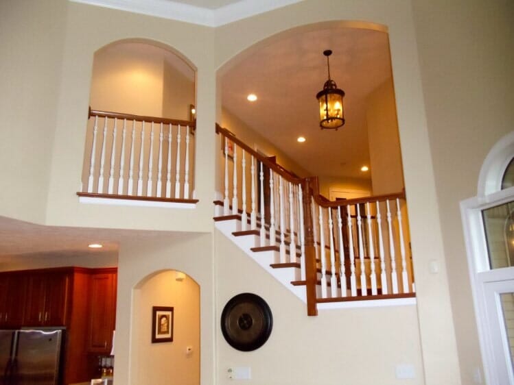 Modern Interior House at Lake Moses — Staircase View from Below in Marion, IL