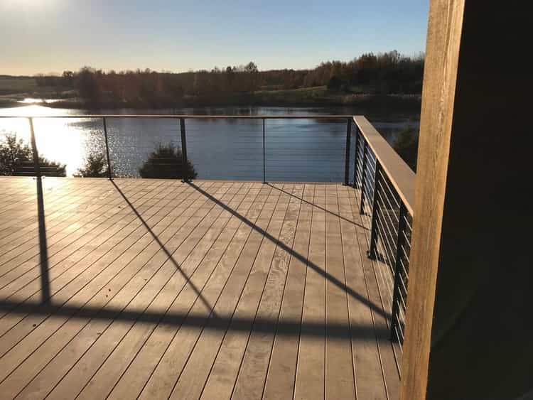 Engelhardt Resident — View of Lake on the Balcony in Marion, IL