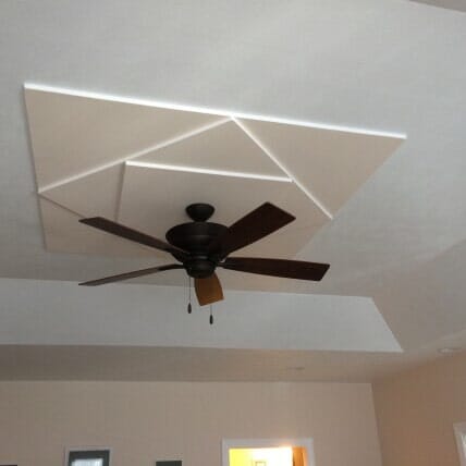 Customized House at Lot 179 — Ceiling Fan on Decorative Platform in Marion, IL