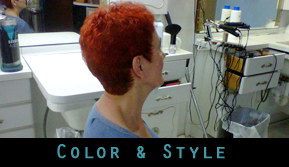 Woman with Red Hair - Hair Salon