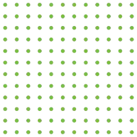 Green dots arranged in a grid pattern on a white background.