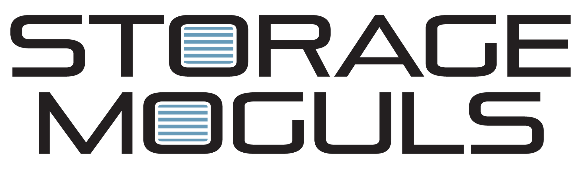 a logo for a company called storage moguls