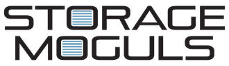 a logo for a company called storage moguls