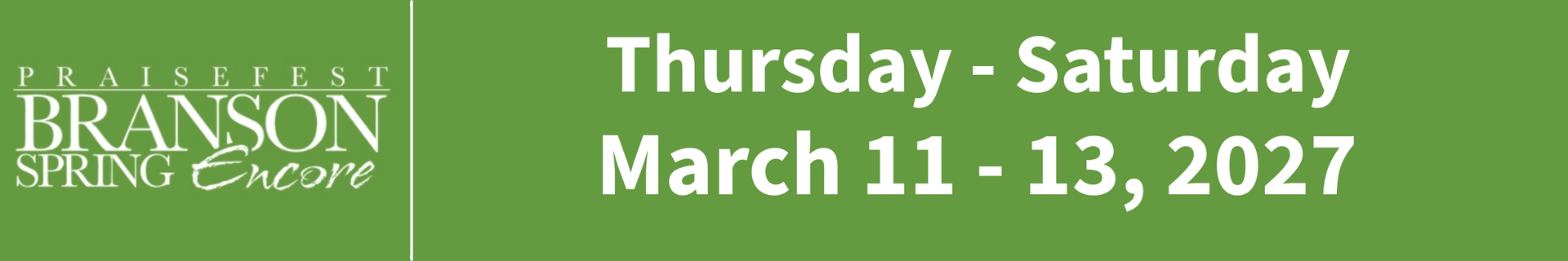 Green banner with text 