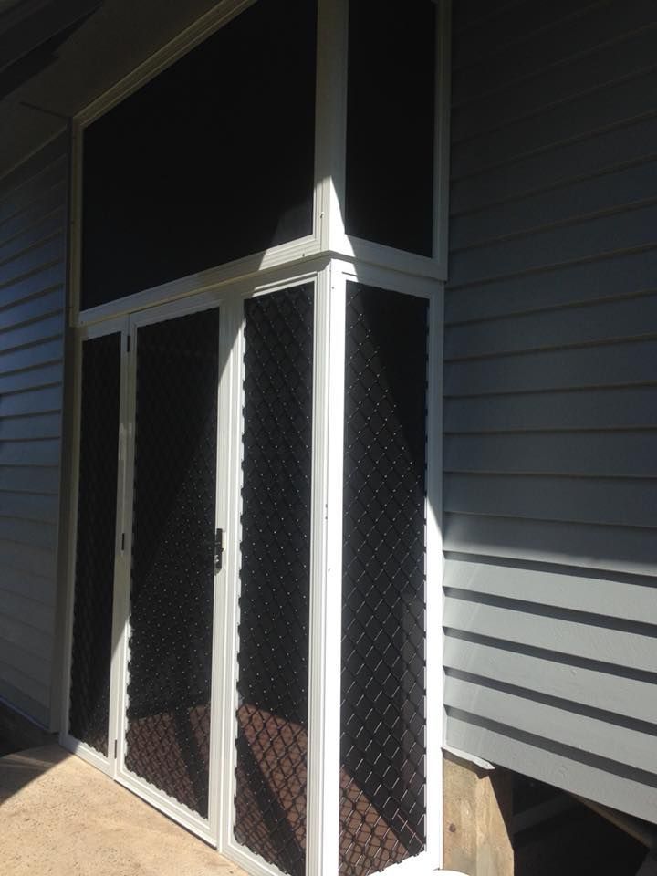 White-framed Screen Doors and Side Panels — Innisfail Glass & Aluminium in Innisfail, QLD