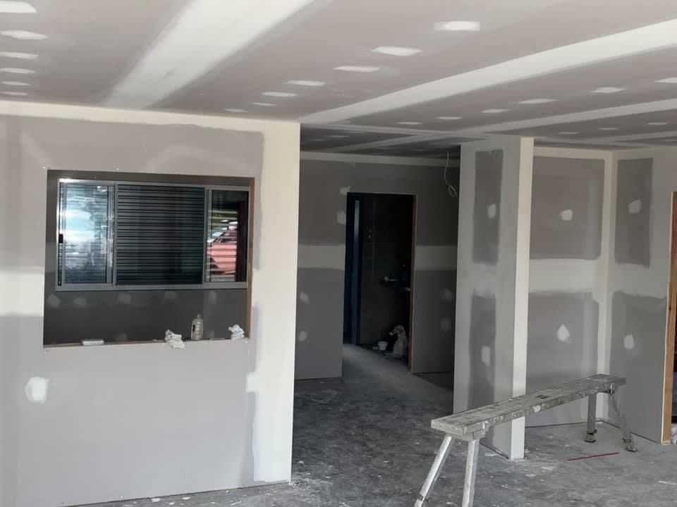 Interior Construction Site With Drywall on Walls and Ceiling — Innisfail Glass & Aluminium in Tully, QLD