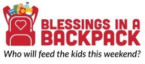 The logo for blessings in a backpack who will feed the kids this weekend