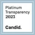 A logo for platinum transparency 2023 by candid.