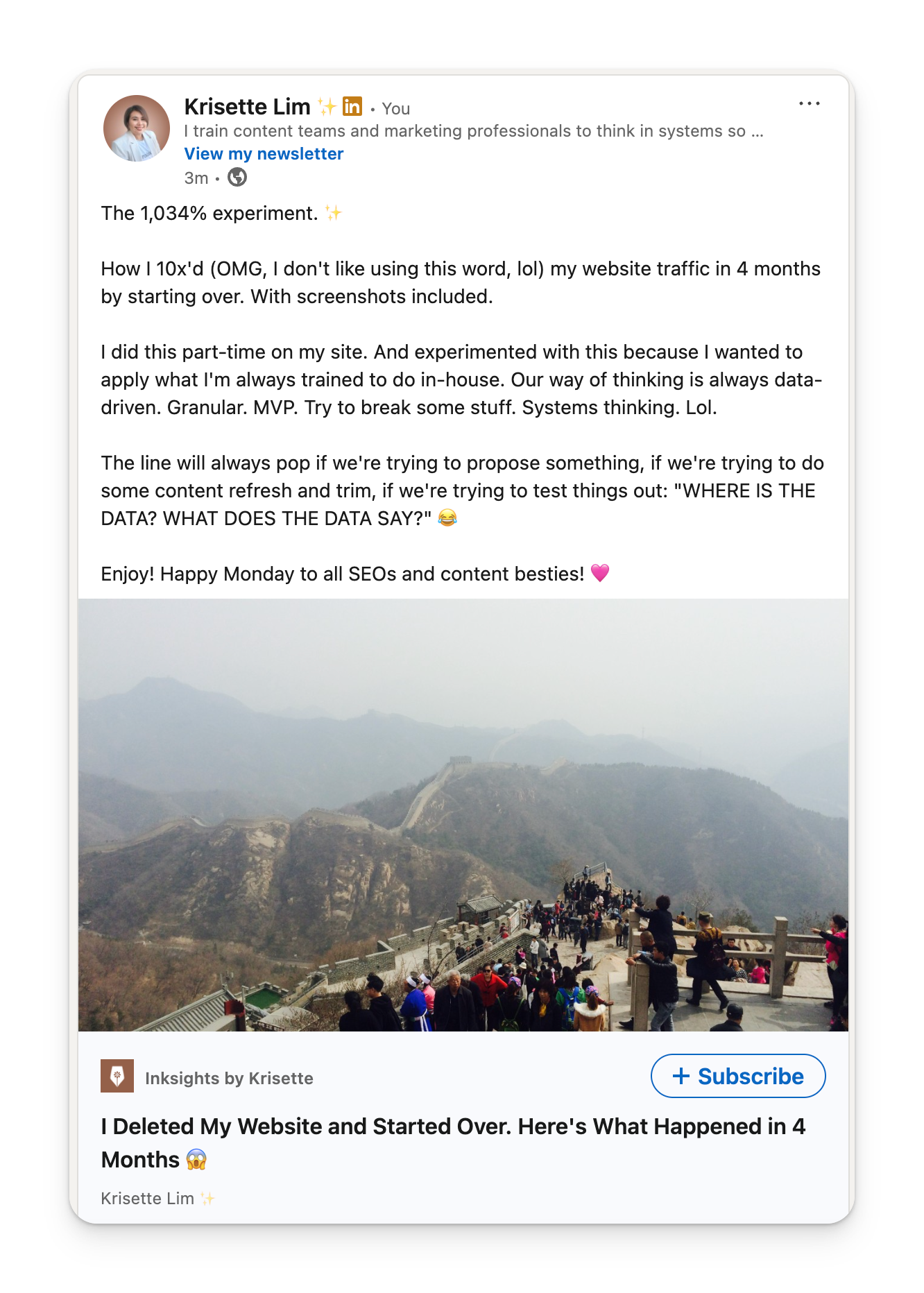 how to get new active users in 4 months - krisette lim seo and social first strategy