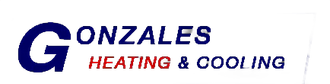 Logo for Gonzales Heating & Cooling.  A navy blue 