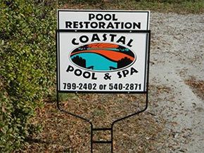 pool restoration signs