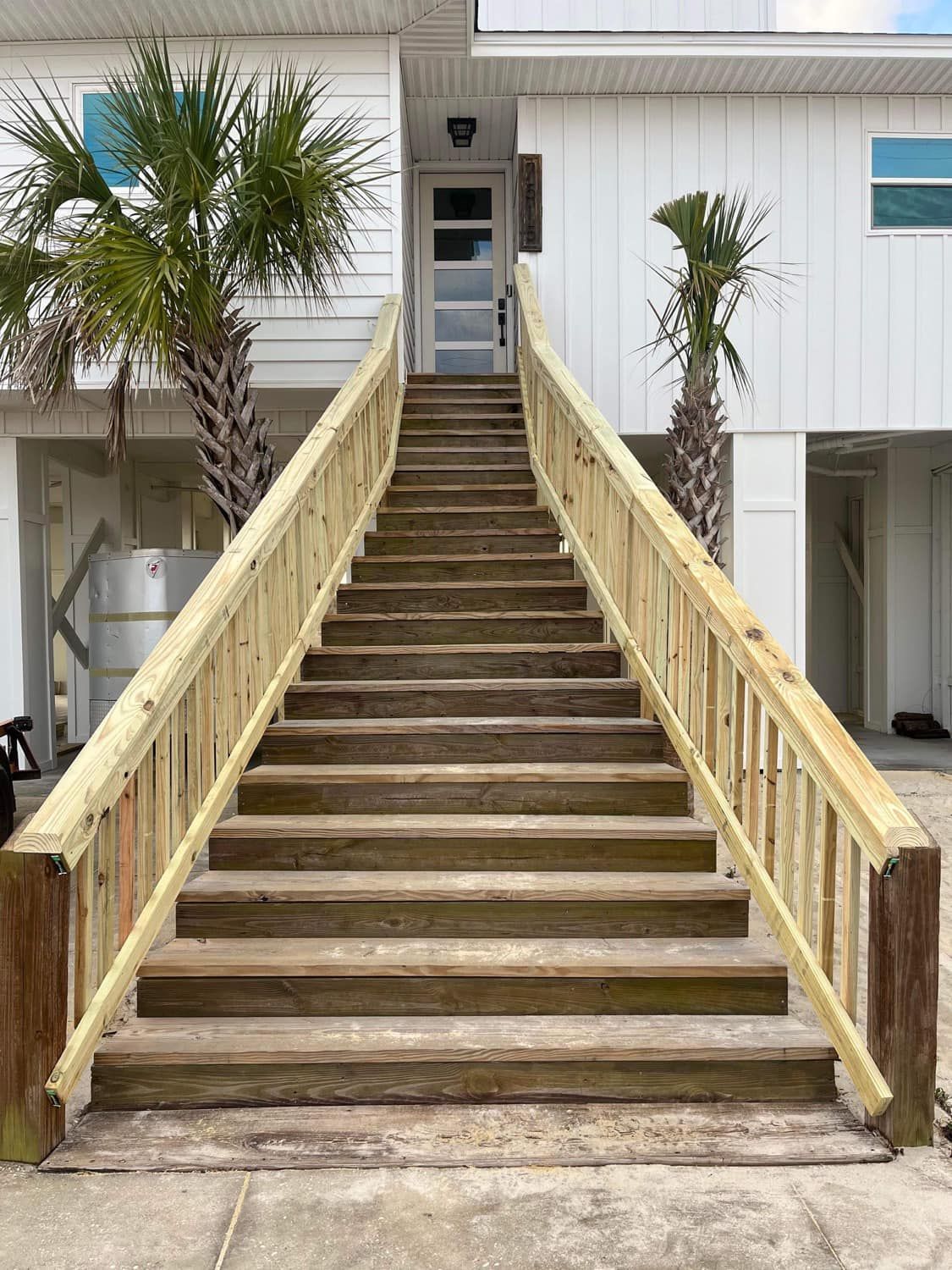After Fixing The Stairs - Fort Walton Beach, FL - Swear Fence & Lawn Installations LLC