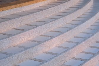 Curve stairs  with curve lines of exposed aggregate finish as a design in Mandurah WA.