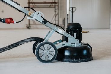 Concrete polishing process ongoing for a commercial space, work done by the expert concreters in Mandurah WA.