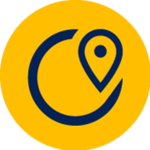 Black and gold shield logo with a downward-pointing arrow.