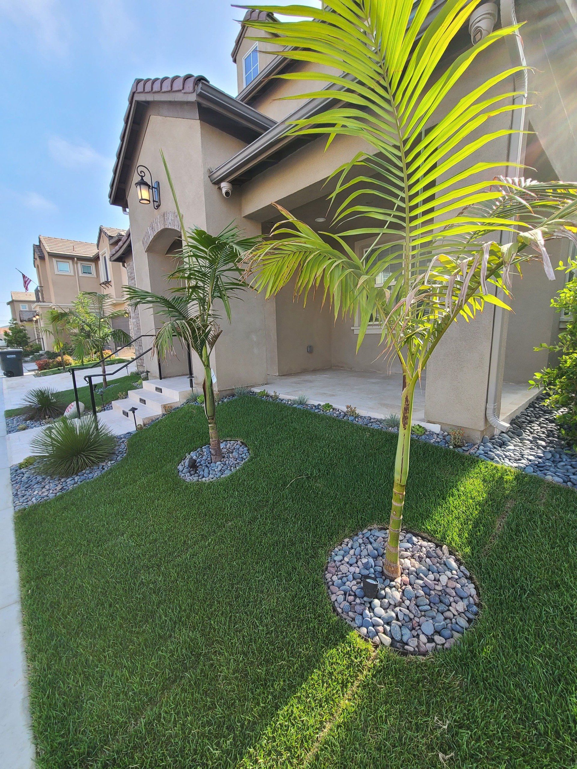 beautiful front yard design in Orange County