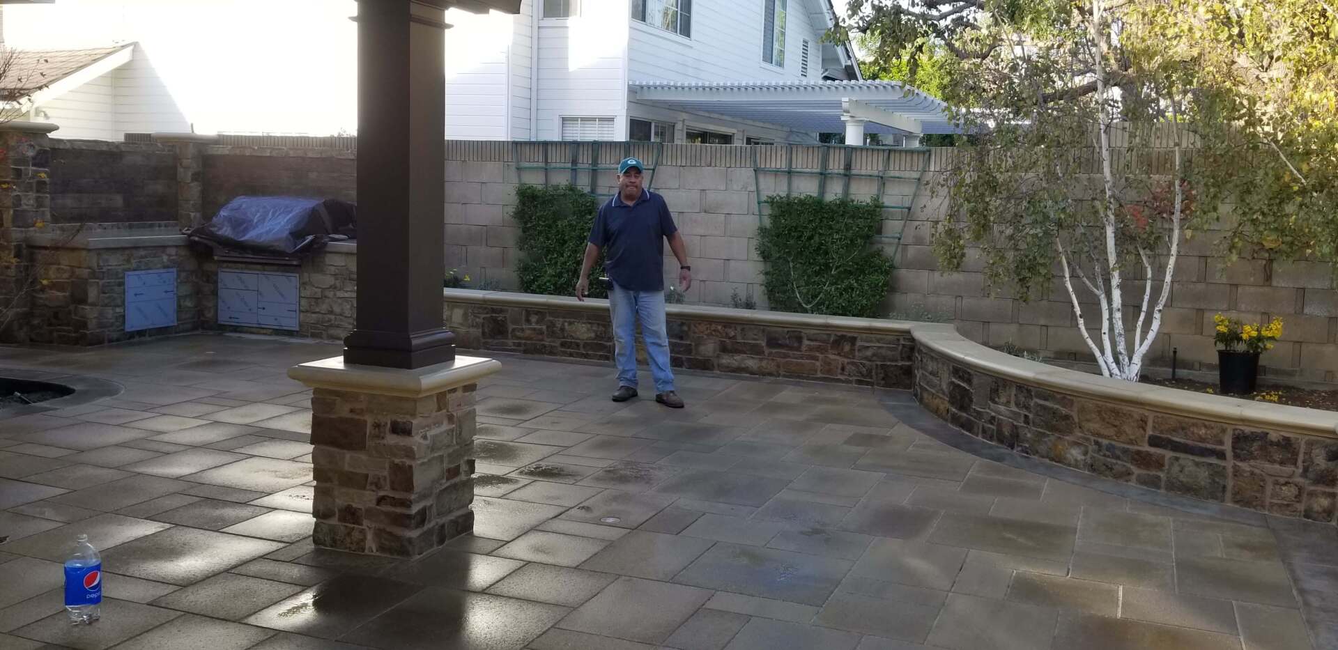 newly designed backyard patio in Orange County