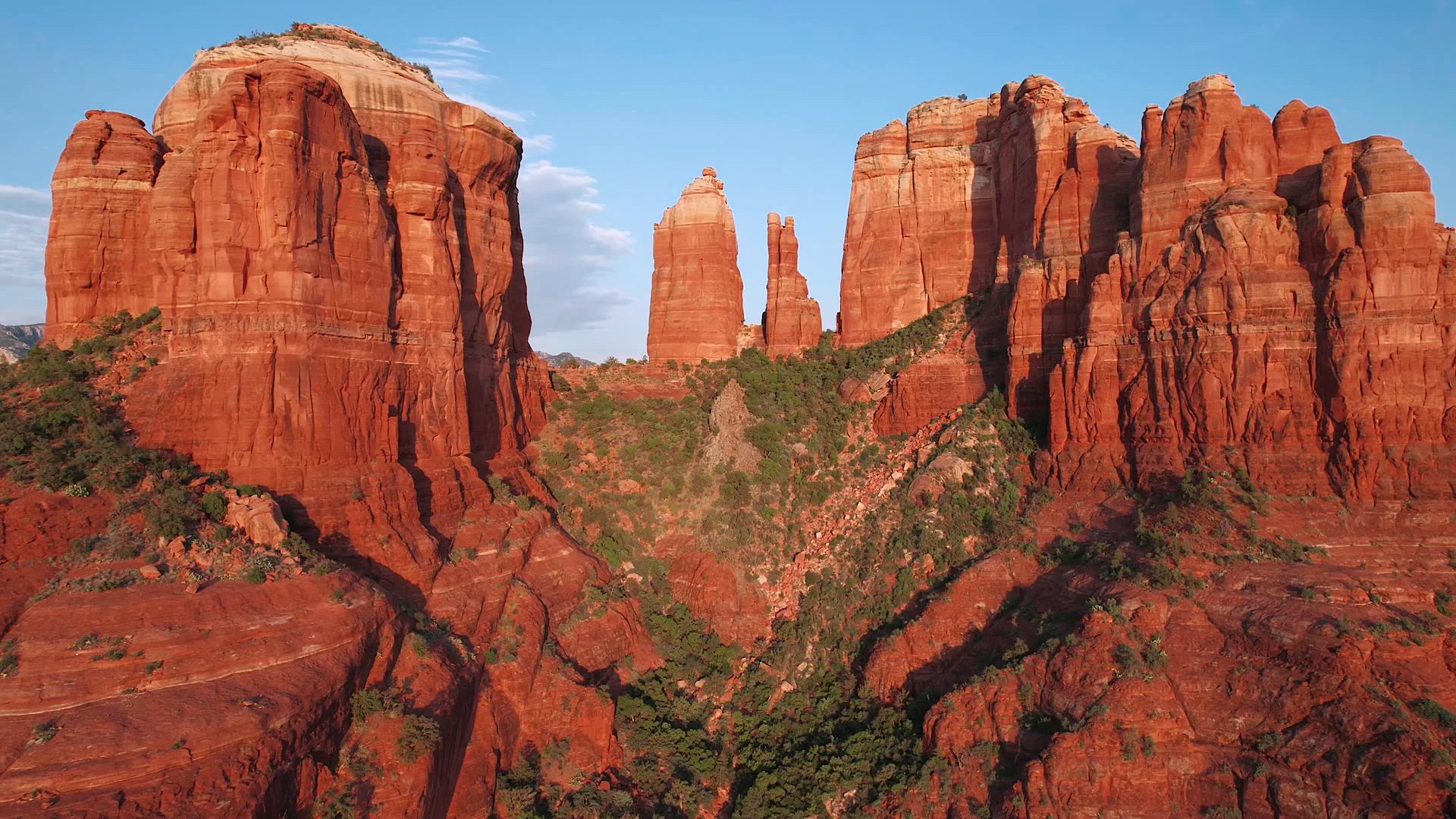 Sedona red rocks at golden hour