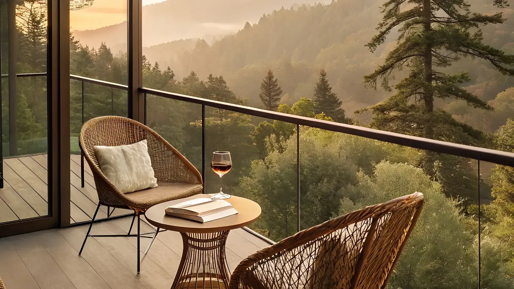 Sedona boutique hotel room with mountain view balcony