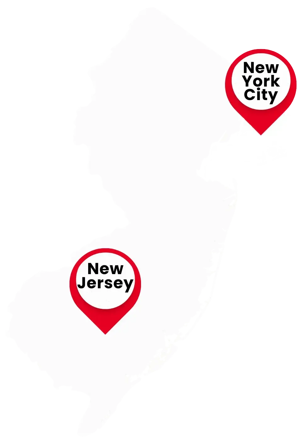 NYC and NJ map
