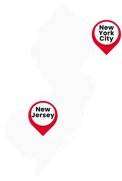 NYC and NJ map