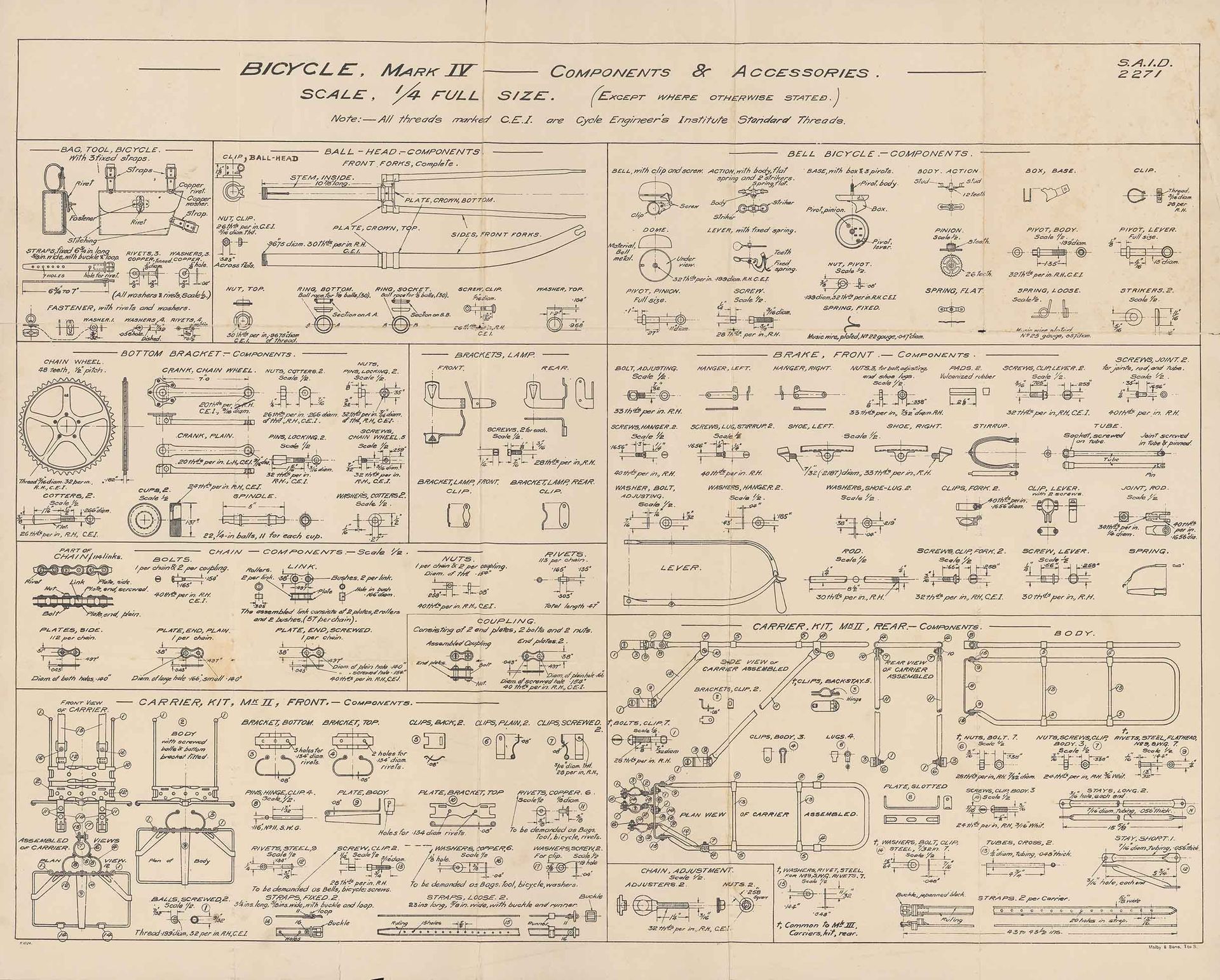 Bicycle Mk IV Components & Accessories 2271