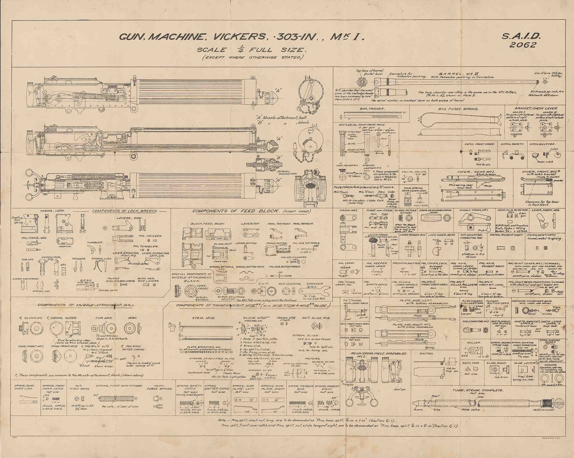 Vickers machine gun .303 Mk 1