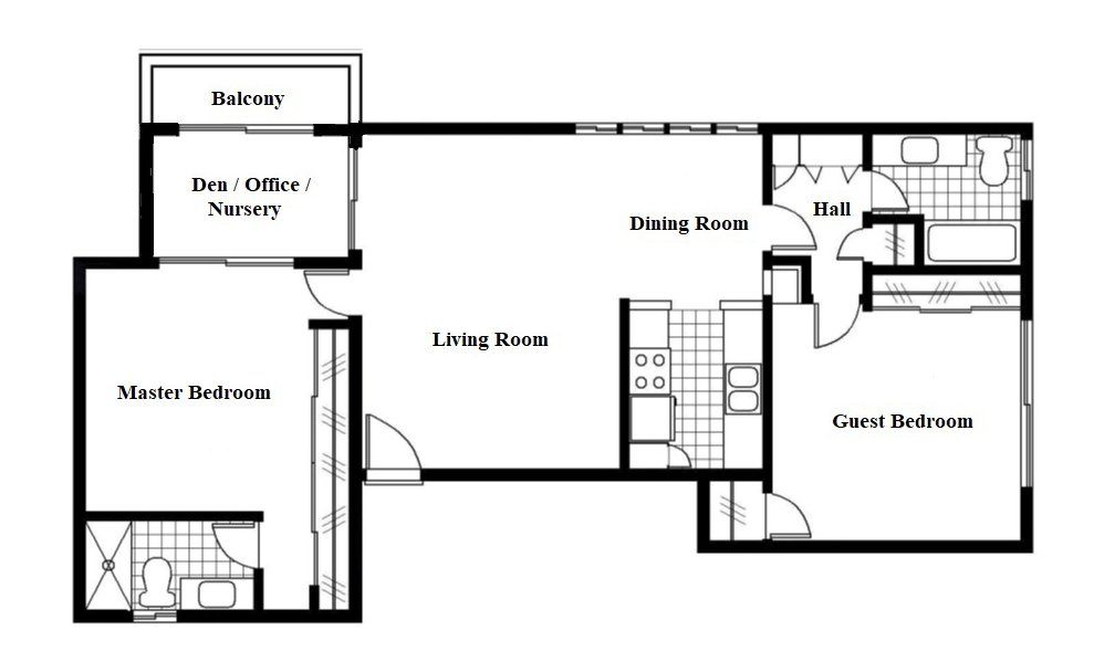 2 Bedroom Floorplan