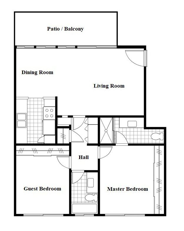 2 Bedroom Floorplan