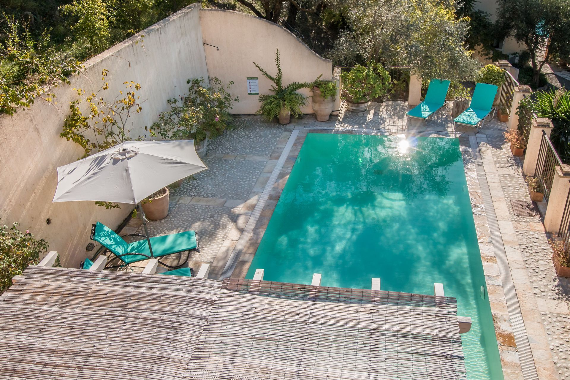 Corfu pool view from balcony