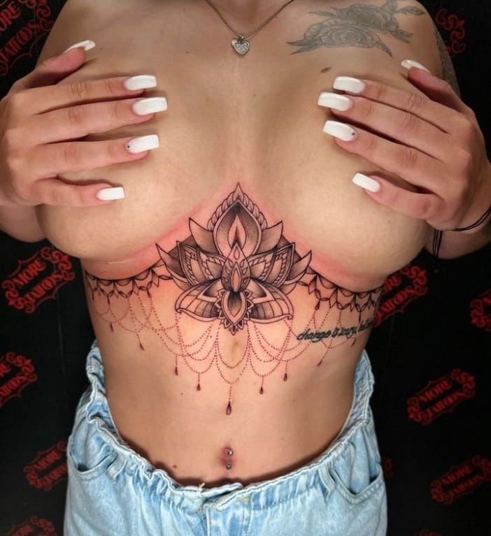 Mandala Tattoo mit feinen Linien