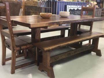 dining table set with benches