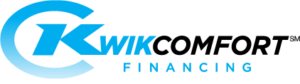 KwikComfort financing logo: light blue