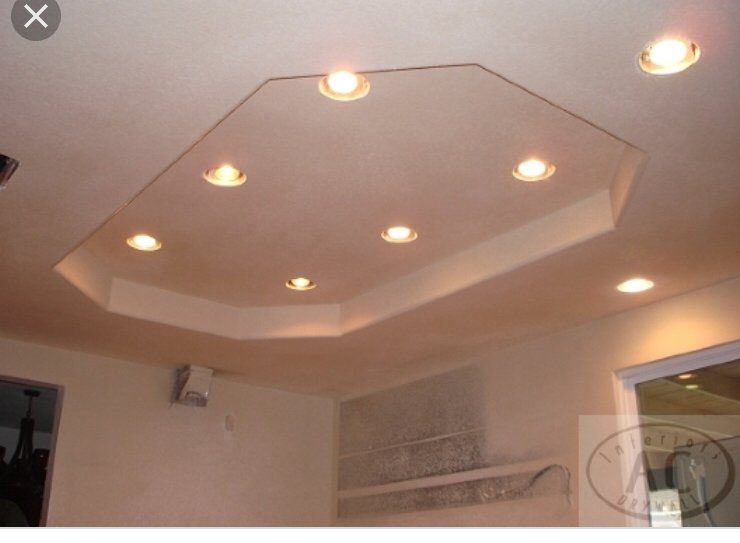 A ceiling with a lot of lights on it