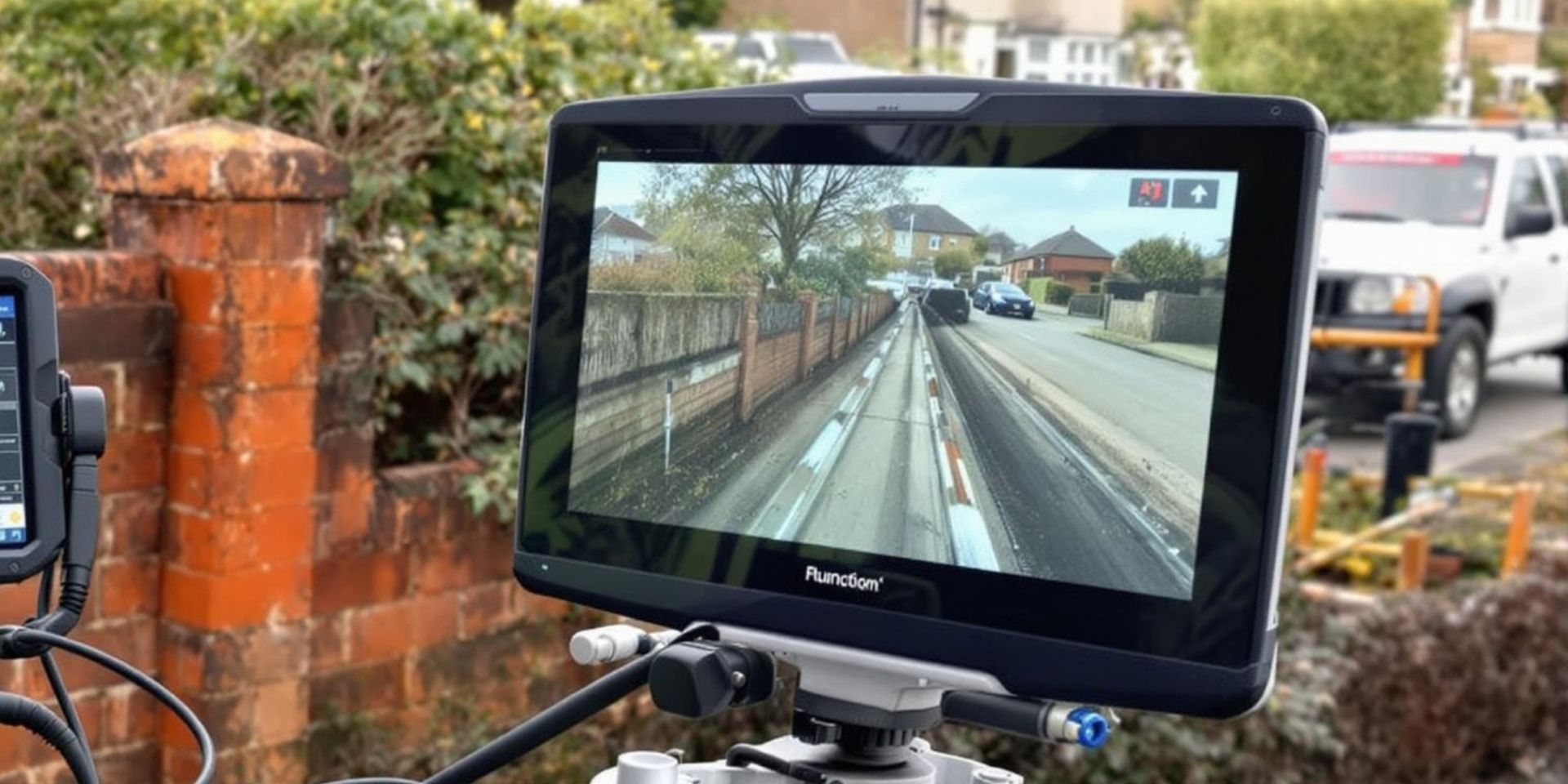A CCTV monitor for a drain inspection
