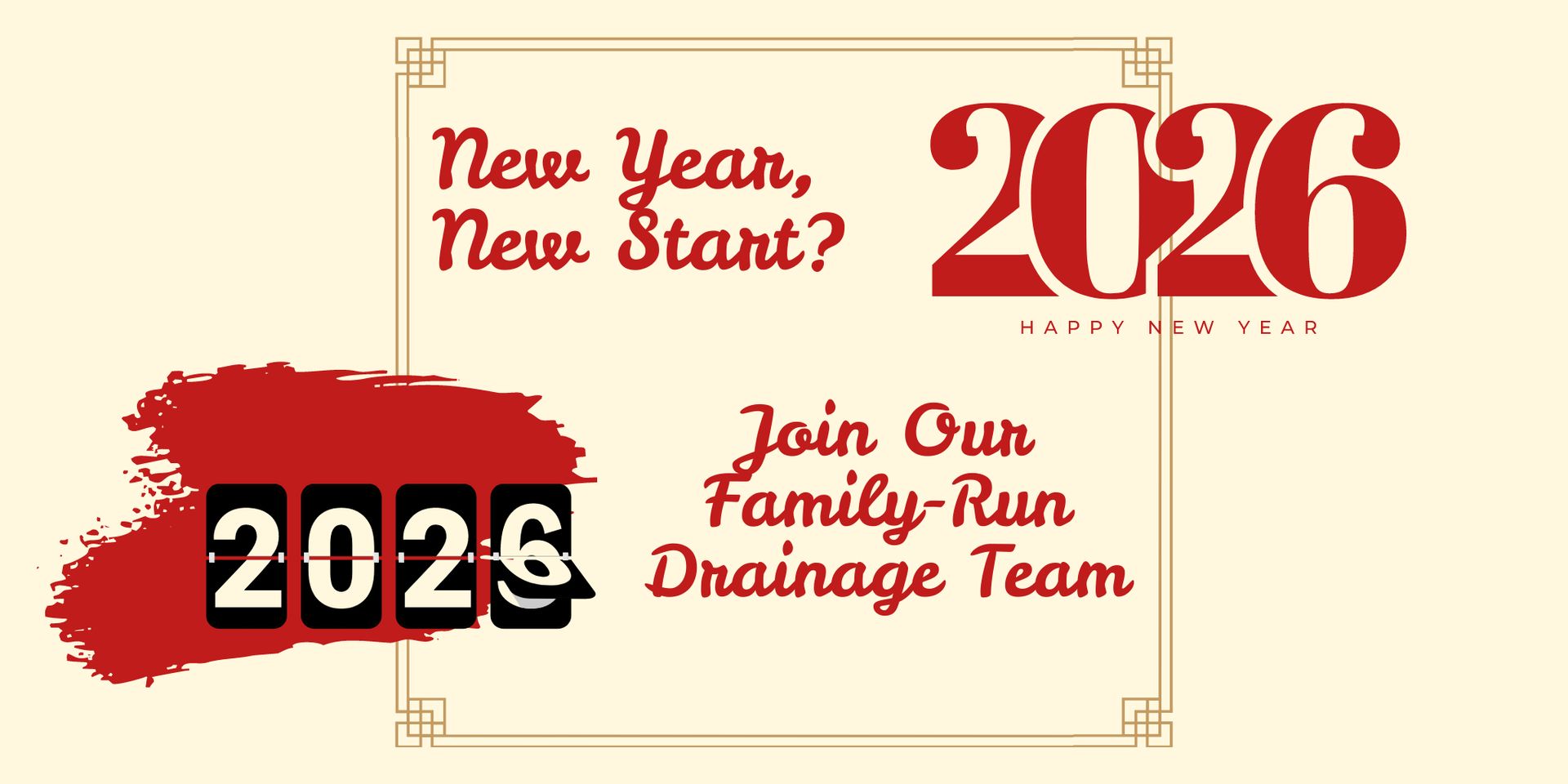 New Year, New Start? Join Our Family-Run Drainage Team