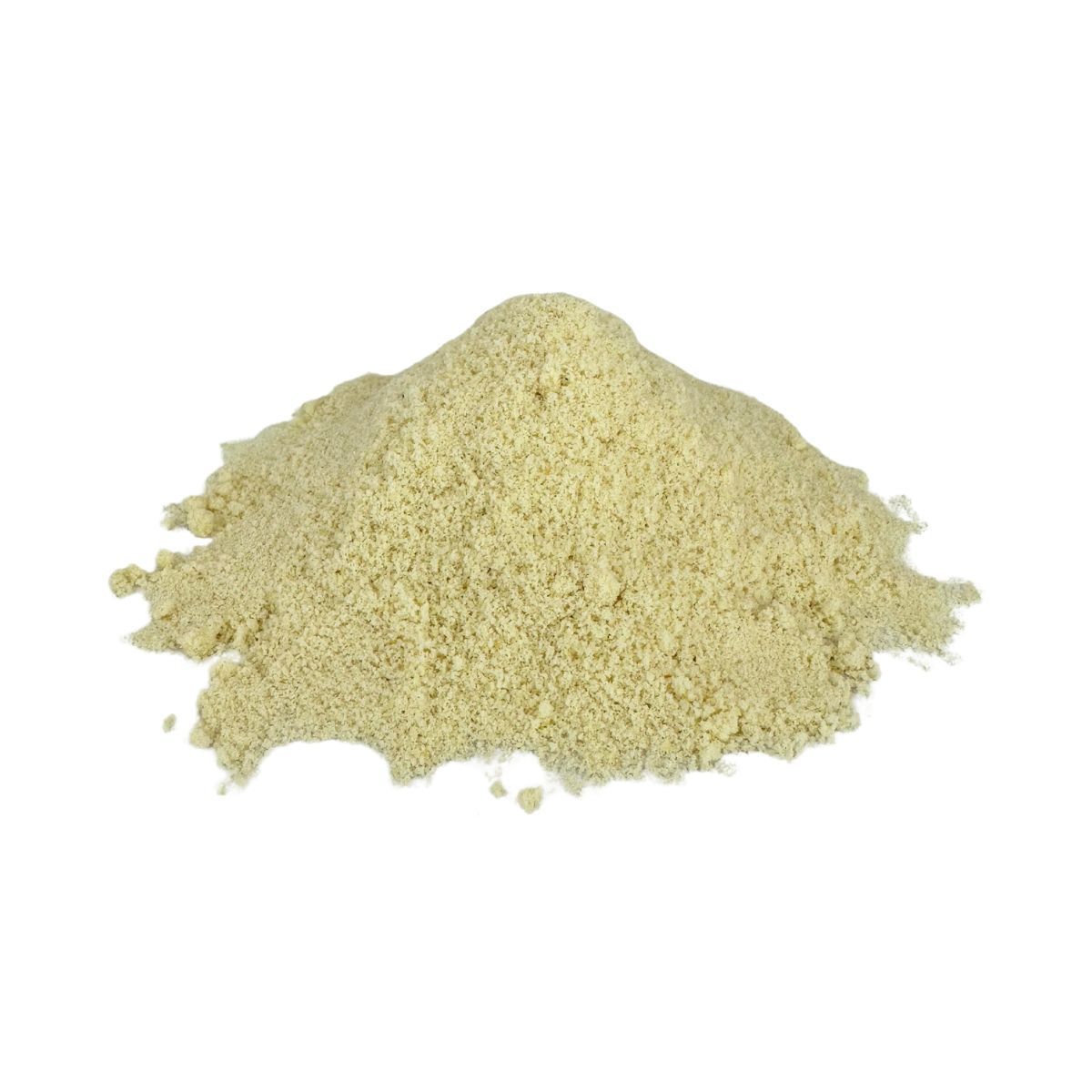 Montón de harina de almendras de color beige claro.