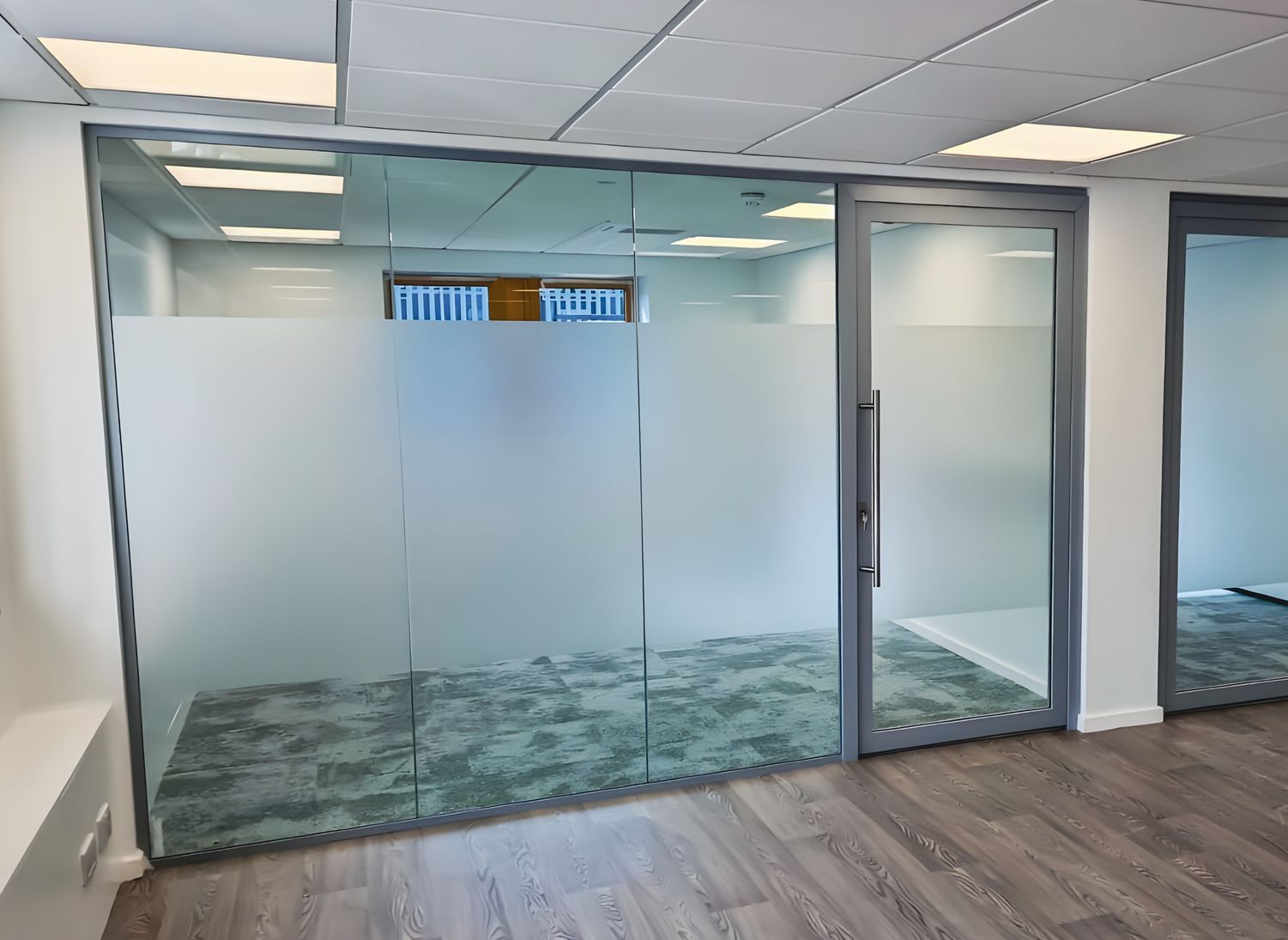 Framed Acoustic Glass Door with 10.8mm Acoustic Laminated Glass