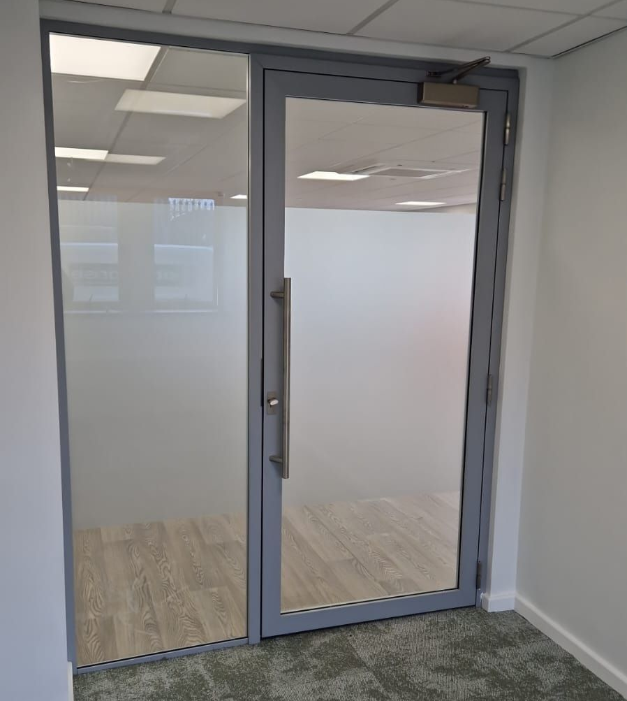 Acoustic Office Glass Partition Project with Acoustic Framed Glass Doors in Gosforth, Newcastle