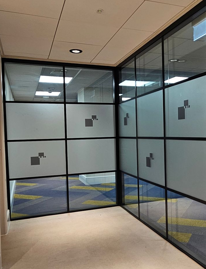 E30 (30/0) Aluminium Double Glazed Fire Screen including Banded / Crittall Style Bars in Newcastle