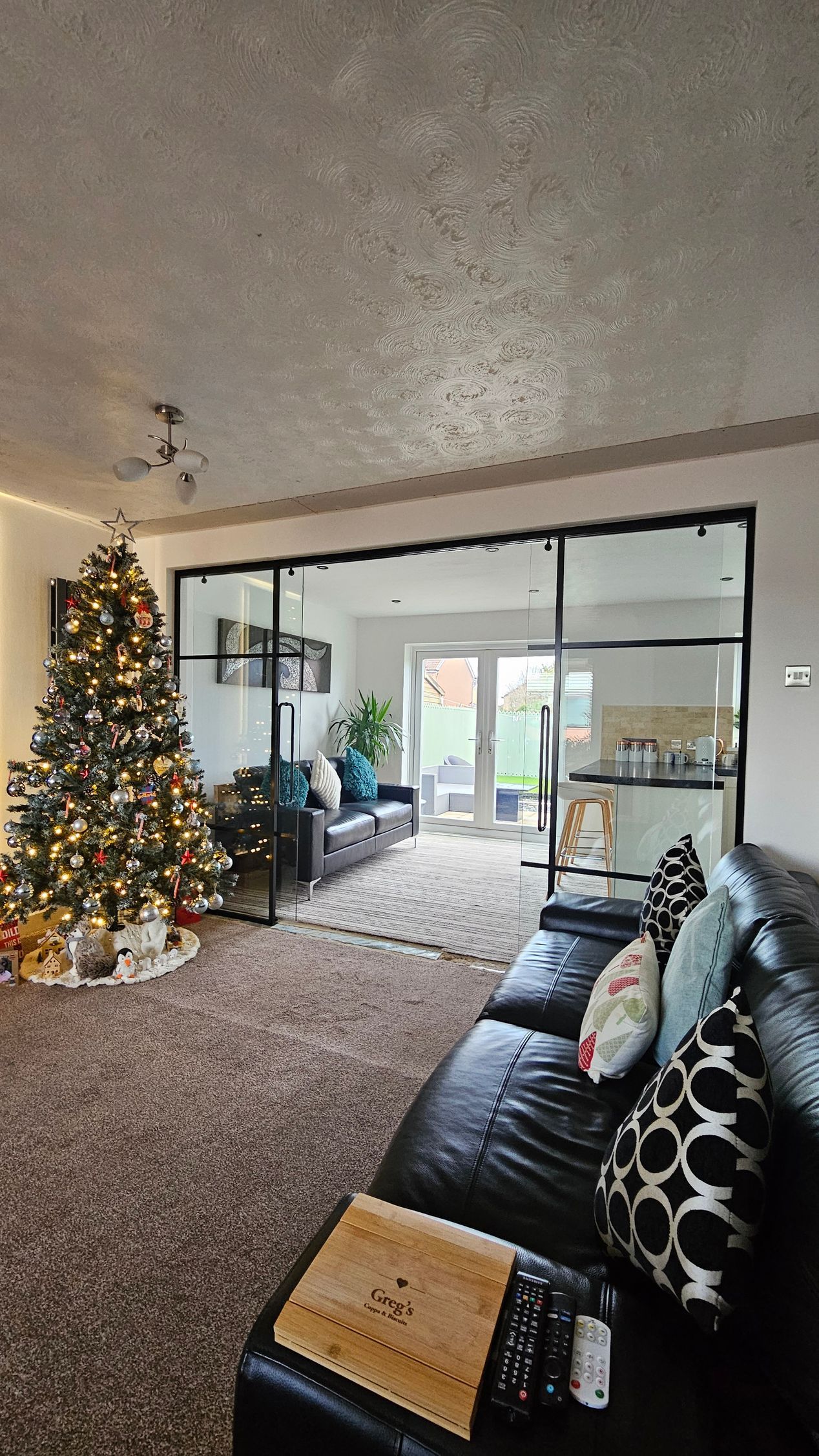 Residential glass sliding door installation by Clear Divide Glass Partitions