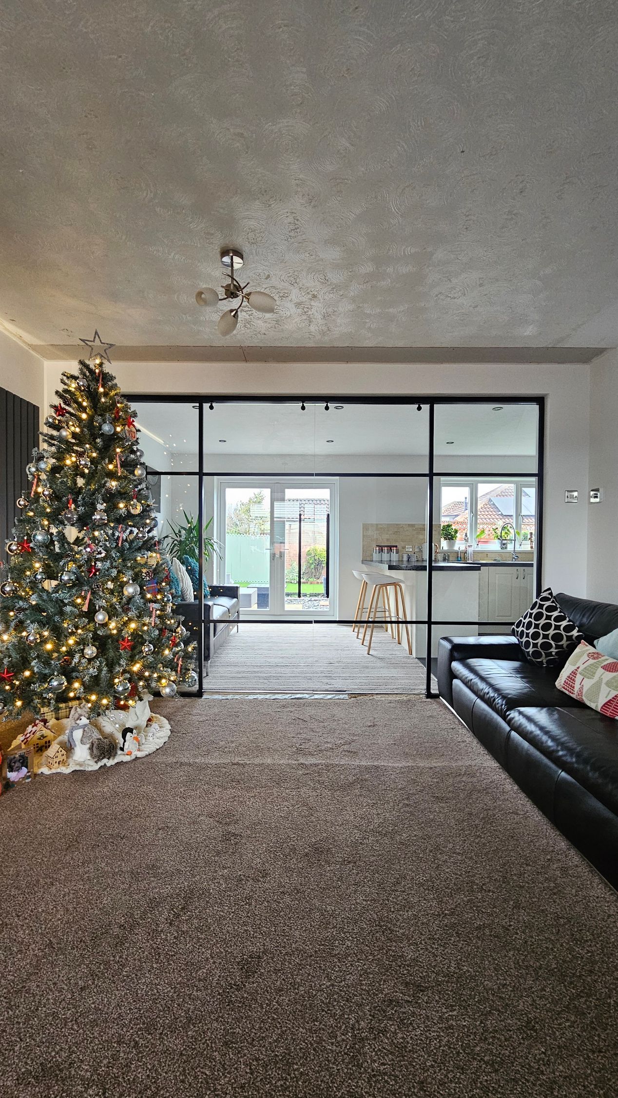 Festive residential glass project completed by Clear Divide Glass Partitions