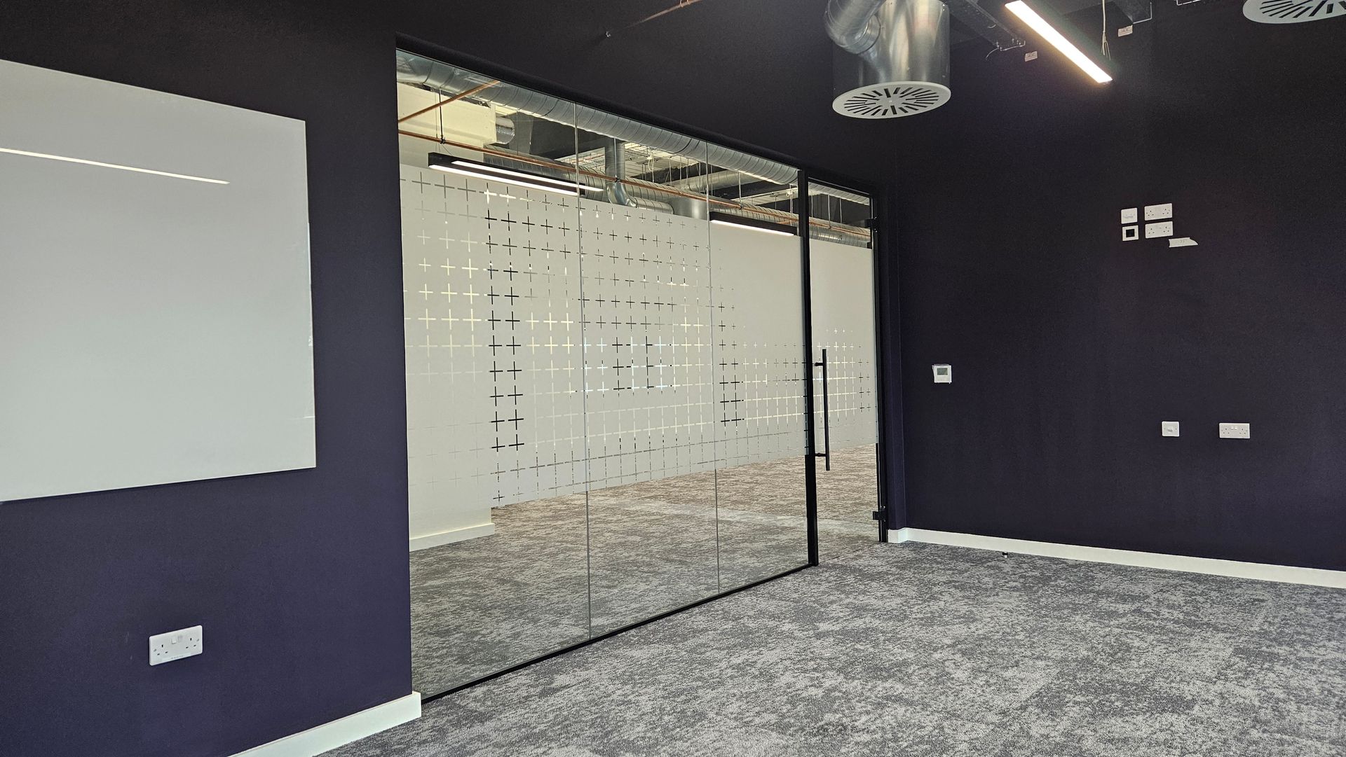 Glass Office Partition installed in Newcastle City Centre by Clear Divide 