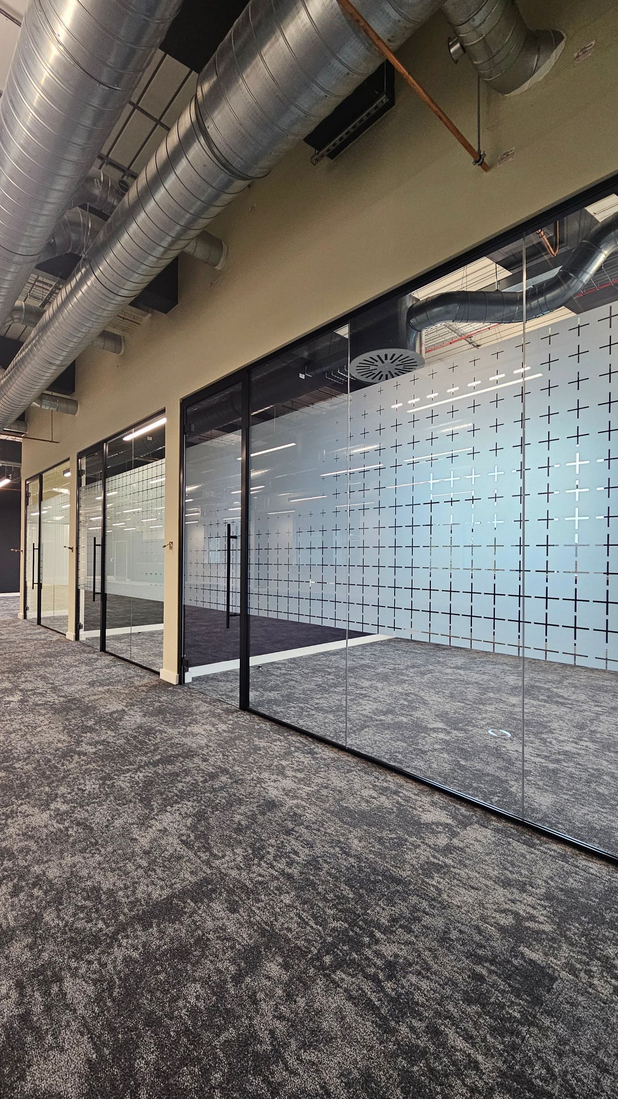 Acoustic Single Glazed Office Partitions installed on Newcastle Quayside