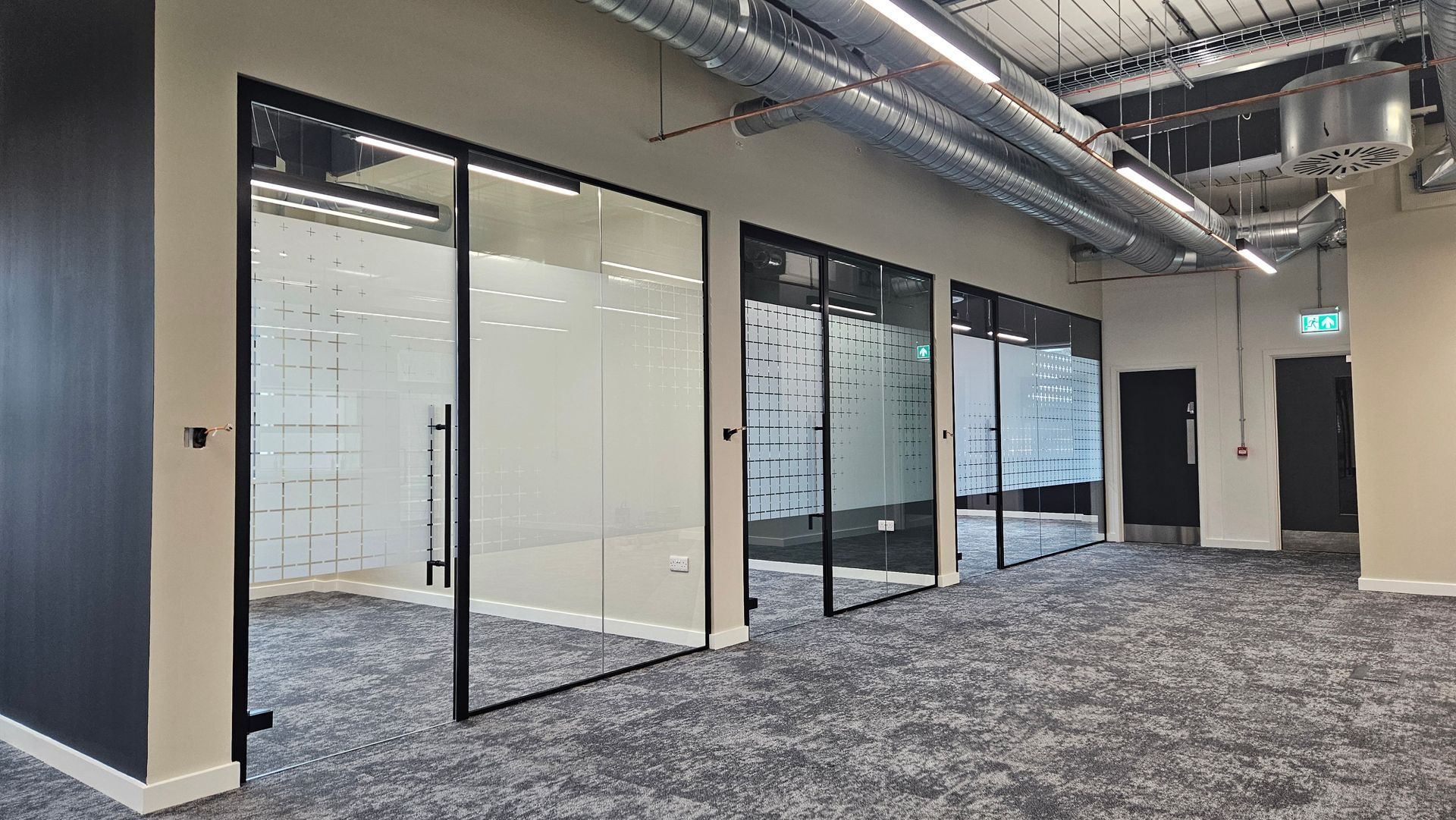 Prestigious office glass partition installation Newcastle by Clear Divide