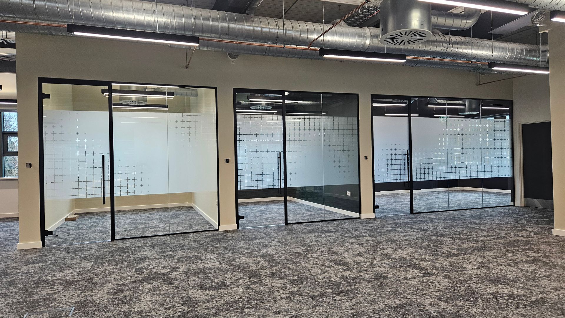 Glass office partition installation Newcastle Quayside by Clear Divide