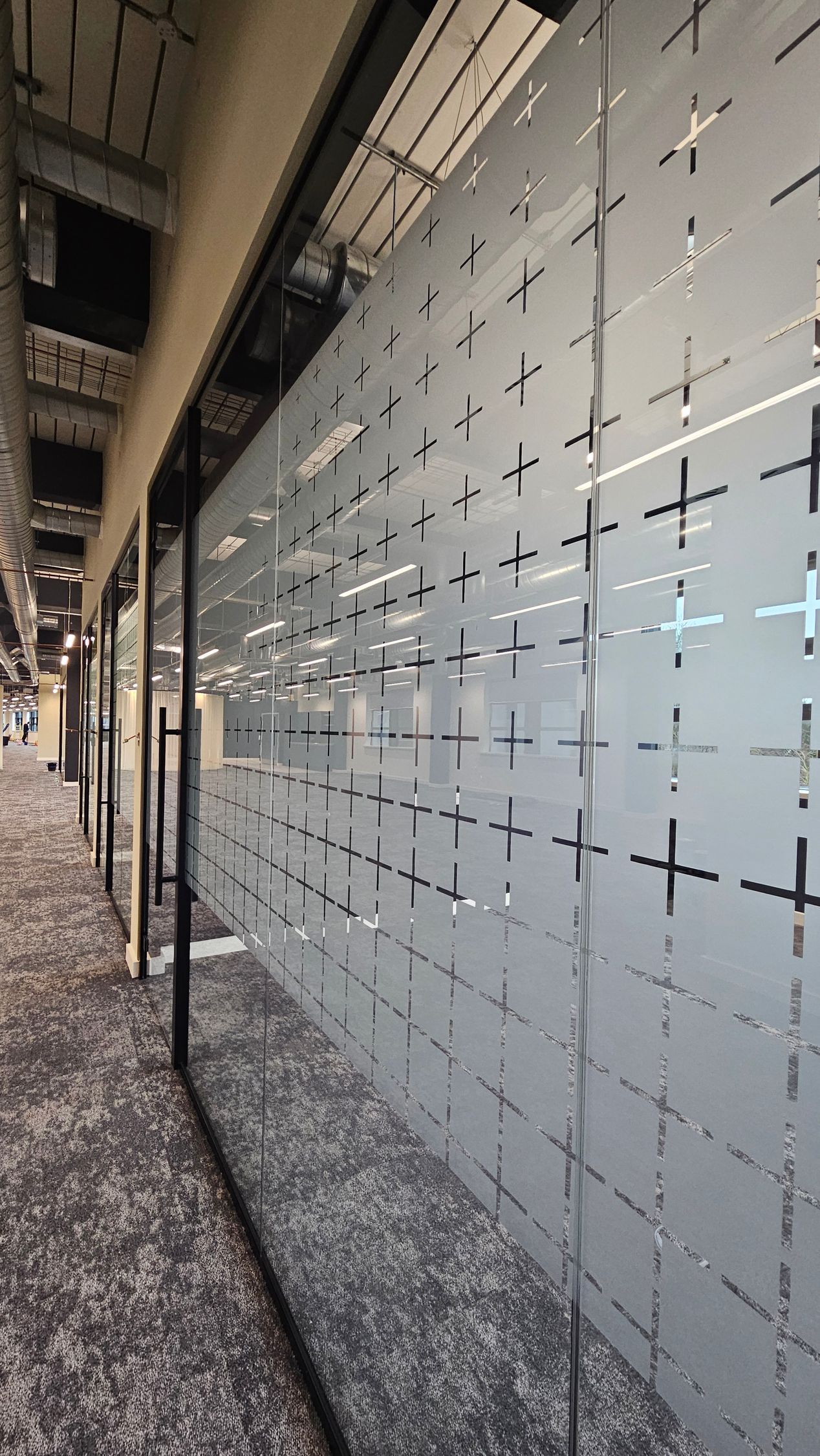 Bespoke manifestation on office glass partitions by Clear Divide Glass Partitions