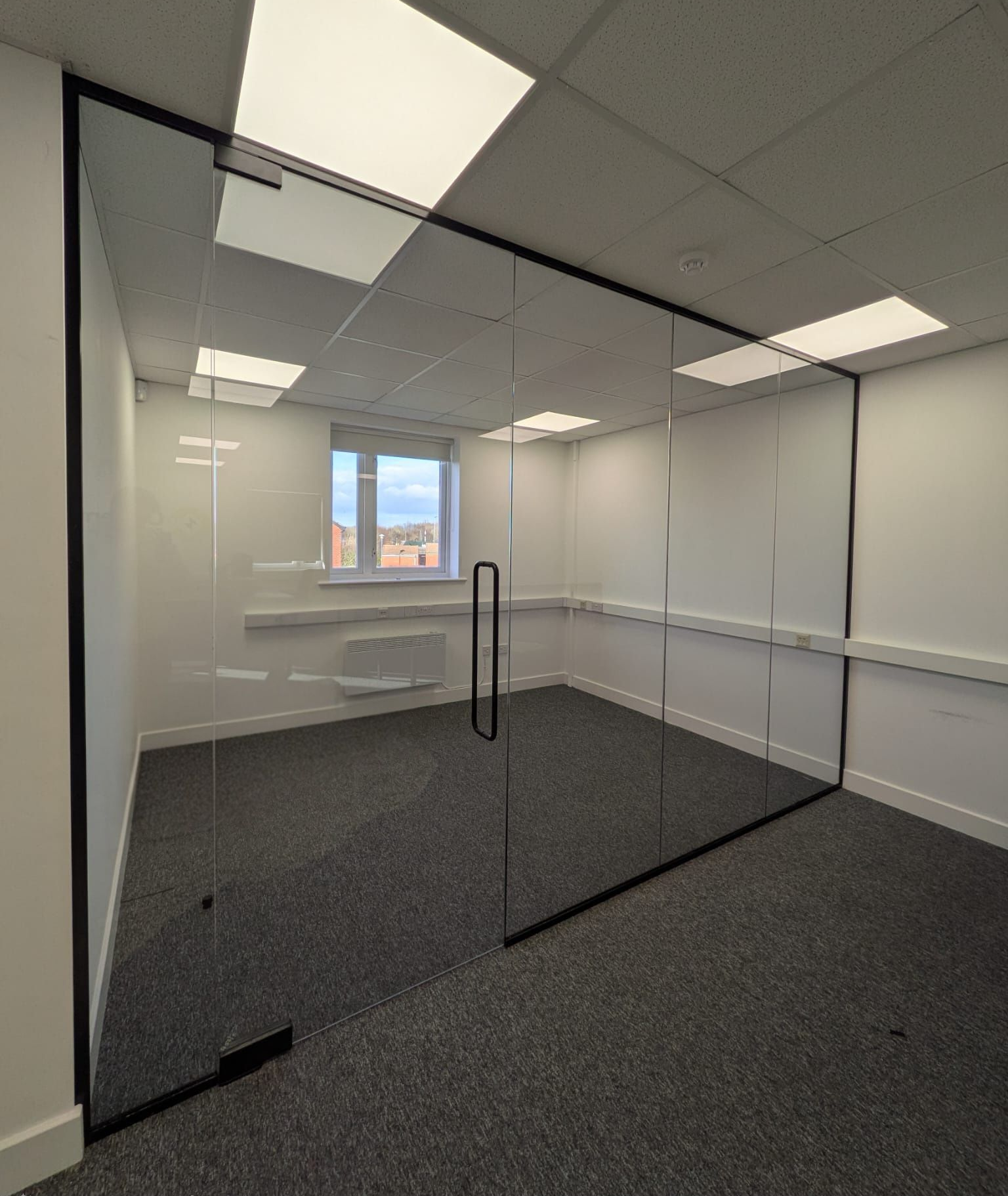 Full Frameless Office Glass Partition installed in Cramlington, Northumberland 