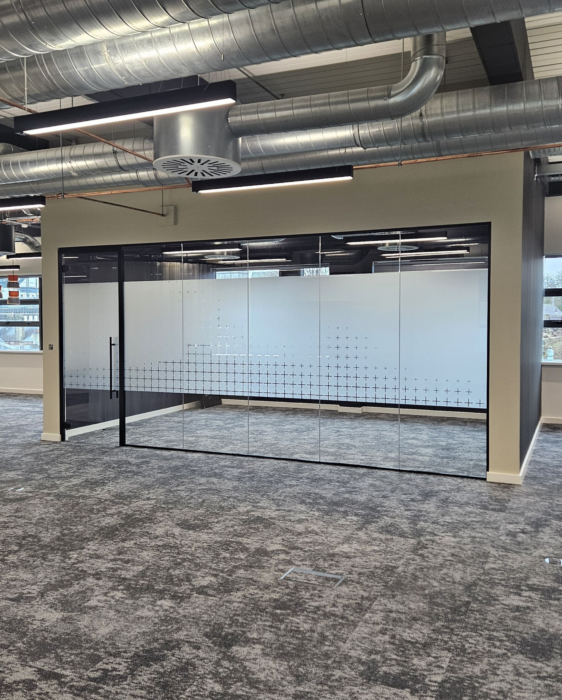 Boardroom Glass Office Partition installed on Newcastle Quayside by Clear Divide